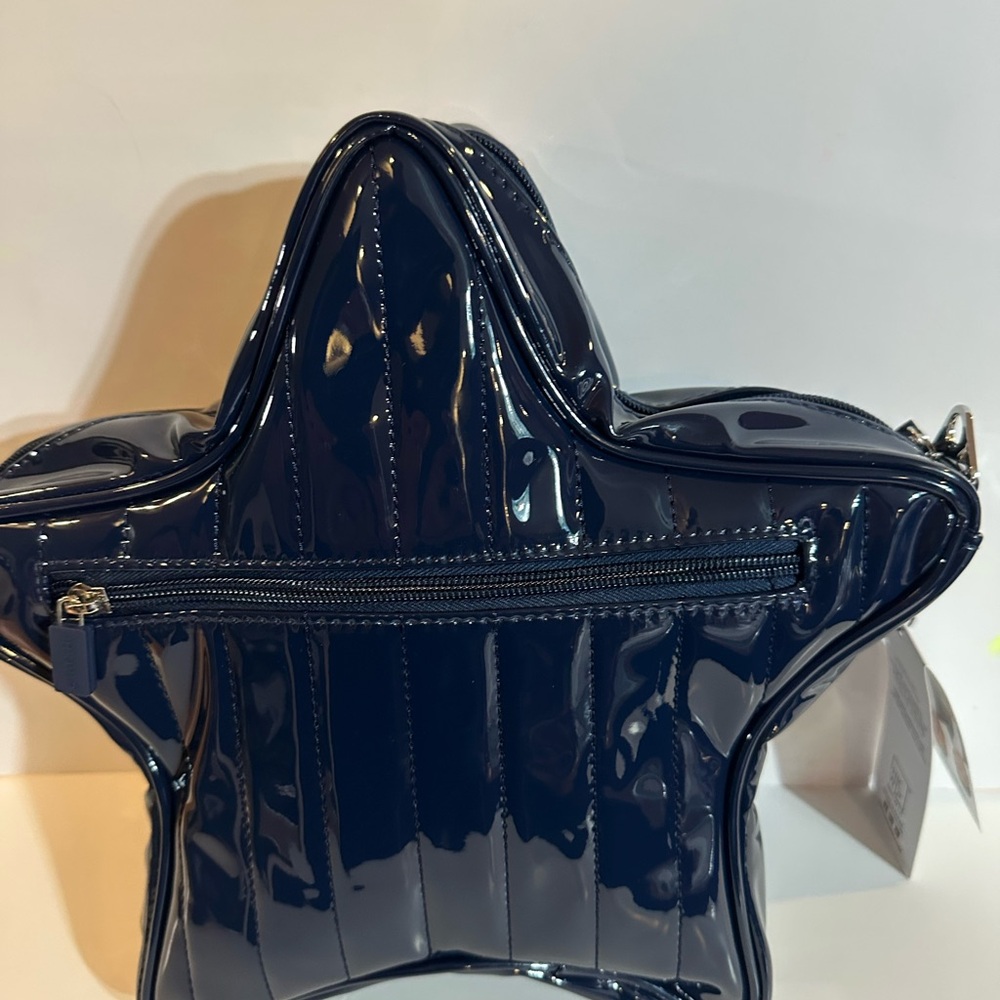 Glossy Navy Star Mini Bag